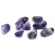 24x L Tumble Stones - Amethyst Banded