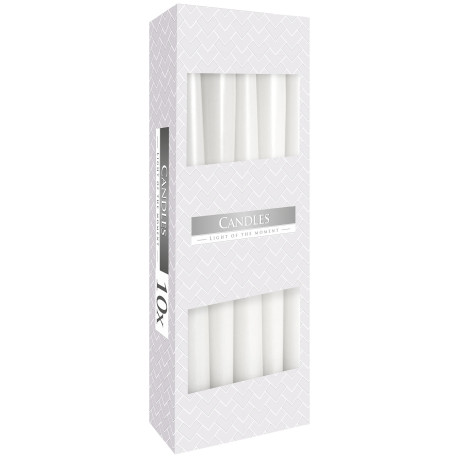 10x Taper Candle - White