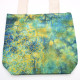 Tye-Dye Cotton Bag (6oz) - 38x42x12cm -  Mandela - Green/Blue - Natural Handle