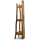 Natural Teak Corner Unit 3 Shelves - 90cm high