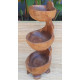 Teak Three Bowl Standing aprox 50cm