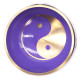 Yin &amp; Yang Singing Bowl Set- White/Purple 10.7cm