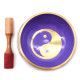 Lrg Yin &amp; Yang Singing Bowl Set- White/Purple 14cm