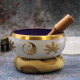 Lrg Yin &amp; Yang Singing Bowl Set- White/Purple 14cm