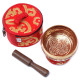 Mini Singing Bowl Gift Set - Red