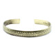 Brass Tibetan Bracelet - Slim Tribal Leaf