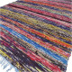 153 x 90cm Luxury Rag Rug - Blue