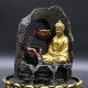 Tabletop Water Feature - 30cm - Golden Meditating Buddha