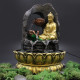 Tabletop Water Feature - 30cm - Golden Meditating Buddha