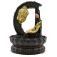 Tabletop Water Feature - 30cm - Golden Buddha &amp; Lotus