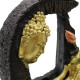 Tabletop Water Feature - 30cm - Golden Buddha &amp; Lotus