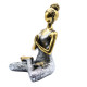 Yoga Lady Figure -  Bronze &amp; Silver 24cm