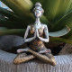 Yoga Lady Figure -  Silver &amp; Gold 24cm