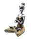 Yoga Lady Figure -  Silver &amp; Gold 24cm