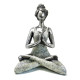 Yoga Lady Figure -  Silver &amp; White 24cm