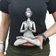 Yoga Lady Figure -  Silver &amp; White 24cm