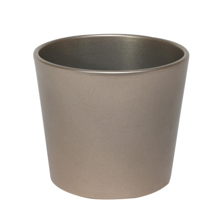 Champagne Ceramic Pot (17cm x 15cm)