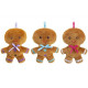 20cm Gingerbread Mini Plush with ribbon loop (4 assorted colours)