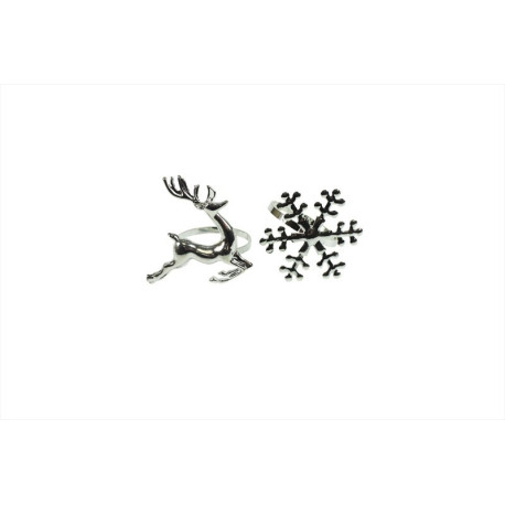 Silver Napkin Ring (Snowflake or Reindeer)