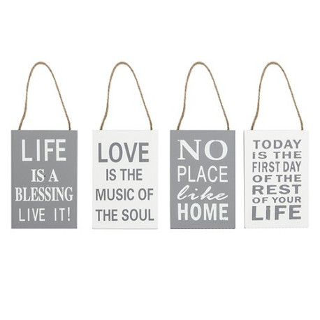 Quote Hanging Signs (4 Assorted)