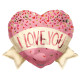 ECO Balloon- Heart Love you Banner &amp; Sprinkles (18 Inch)