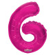 Hot Pink Number 6 Balloon (14 inch)