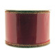 Red Velvet Ribbon With Gold Edge 2.5 inch