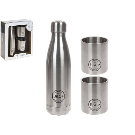 B&Co Thermal Flask Bottle (500ml) & 2 x Beakers (250ml)