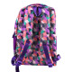 Geometric Pattern Backpack for Girls and Boys Middle School Bag Elementary Bookbags - Purple