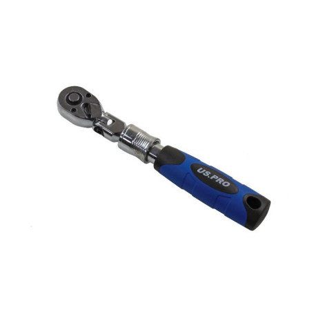 US Pro 1/4" Dr Flexi Head Extendable Ratchet