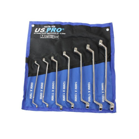 US Pro 7pce Swan neck spanner set