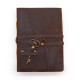 Oiled Leather &amp; Key - 200 pages decle-edged - 13x18cm