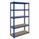 Monster Racking T-Rax Corner Shelving Unit &amp; 2 x 90cm Garage Storage Bays, Blue