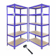 Monster Racking T-Rax Corner Shelving Unit &amp; 2 x 90cm Garage Storage Bays, Blue