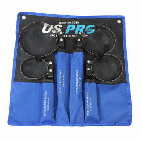 US Pro 4pc Oil Filter Set with Canvas Hang up Pouch