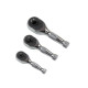 US Pro 3 Pc Stubby Ratchet Set 1/4&quot;, 3/8&quot; &amp; 1/2&quot;