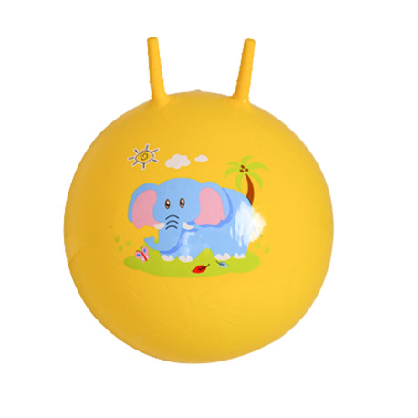 Extra Large and Thicker 55cm Inflatable Space Hopper Cute Animal Printed Bounce Balls - Yellow