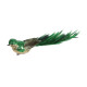 Green &amp; Gold Sequin &amp; Glitter Bird with Clip (29cm)