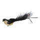 Black &amp; Gold Sequin &amp; Glitter Bird with Clip (29cm)