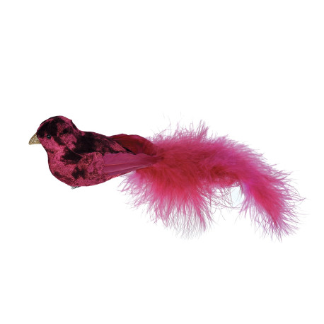 Burgundy Velvet Bird (30cm)