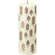 Bolsius Rustic Soft Pearl Silhouette Pillar Candle with Tree (190mm x 68mm)