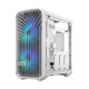 Fractal Design Torrent Compact (White TG RGB) Gaming Case w/ Clear Glass Window, E-ATX, 2 RGB Fans, Fan Hub, RGB Strip on PSU Sh