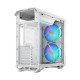 Fractal Design Torrent Compact (White TG RGB) Gaming Case w/ Clear Glass Window, E-ATX, 2 RGB Fans, Fan Hub, RGB Strip on PSU Sh