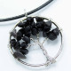 Tree of Life Pendant - Black Agate