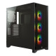 Corsair iCUE 4000X RGB Gaming Case w/ Tempered Glass Window, E-ATX, 3 x AirGuide RGB Fans, Lighting Node CORE included, USB-C, B