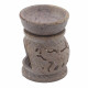 Small Soapstone Oil Burner 8cm - Elephant