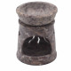 Small Soapstone Oil Burner 8cm - Sun &amp; Stars