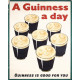 A Guinness A Day Guinness is good for you - Metal Advertising Wall Sign