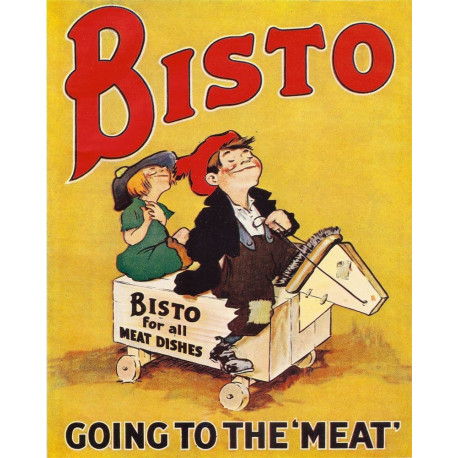 Ah Bisto Horse - Metal Advertising Wall Sign