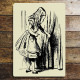 Alice in wonderland Door Curtain Illustration - Metal Alice in wonderland Wall Sign